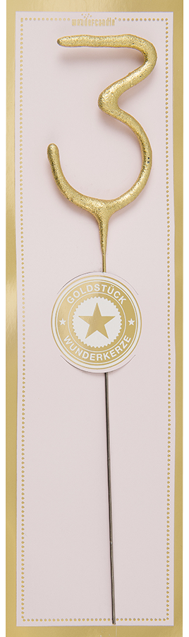 3 gold Goldstück rosa Wondercandle® classic