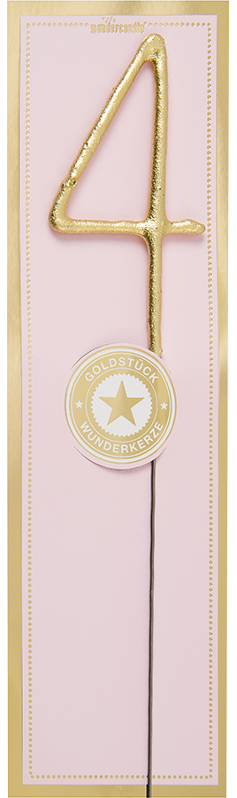 4 gold Goldstück pink Wondercandle® classic