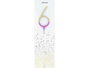 6 Bicolor 2-farbig gold pink Wondercandle® classic