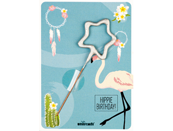 Flamingo blau 293 Mini Wondercard® Hippie Birthday