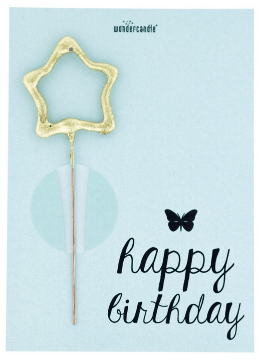 happy Birthday 462 Pastell hellblau Mini Wondercard®
