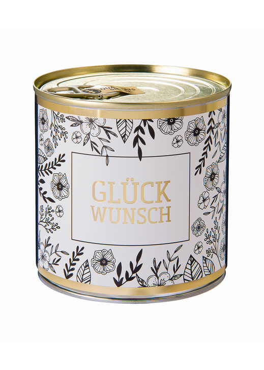 Cancake  Glückwunsch Fower 341  gold Schoko-Marzipan black&white Edition