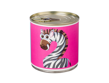 2 Cancake Numbers Kids Animals Edition Zahl 2 Zebra Hintergrund pink
