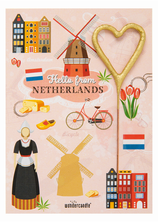 "Hello from NETHERLANDS" Mini Wondercard